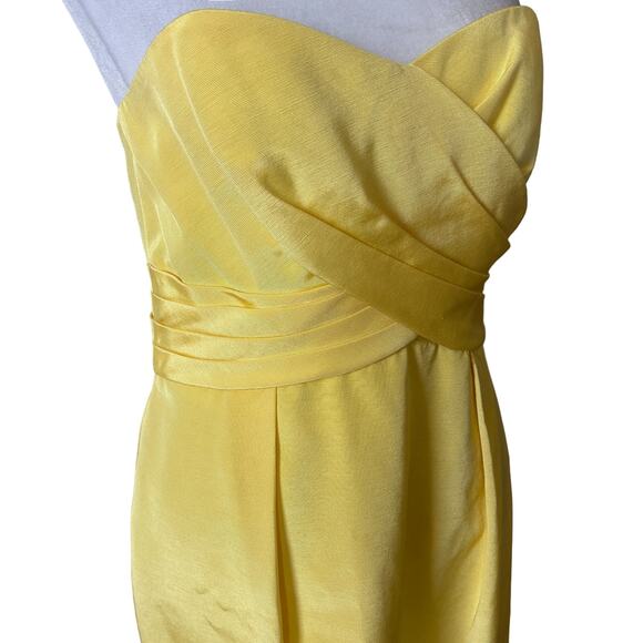 Anthropologie Shoshanna Yellow Strapless Mini Cocktail Sheath Dress Size 2 - Picture 2 of 7